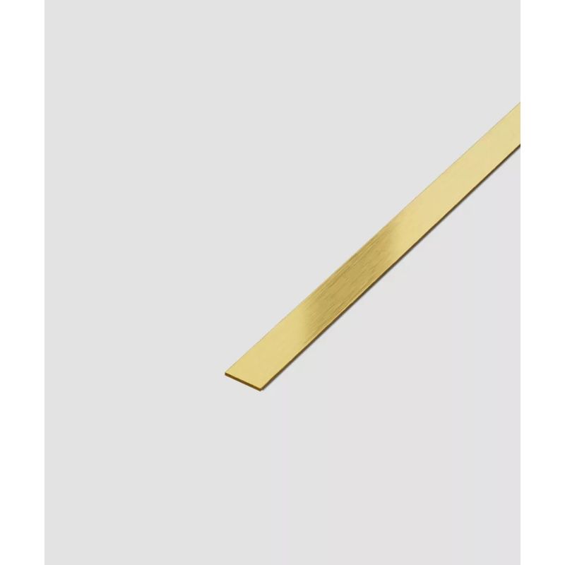 Casa si Gradina - Constructii - Materiale constructii - Profile decorative - Profil platbanda inox auriu brush 15x0.6x2700 mm - Infinity.ro