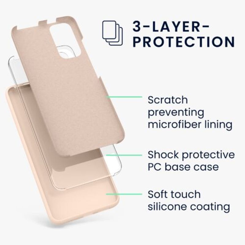 Laptop, Telefoane si Tablete - Telefoane mobile si accesorii - Accesorii Telefoane - Huse telefoane - Husa Kwmobile pentru Xiaomi Redmi Note 11/Redmi Note 11s, Silicon, Crem, 57372.225 - Infinity.ro