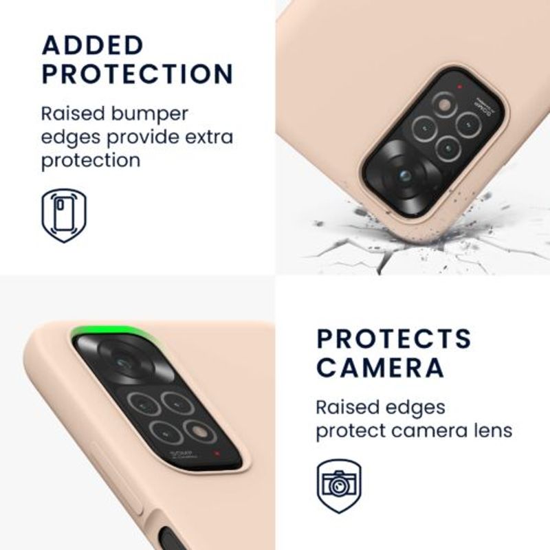 Laptop, Telefoane si Tablete - Telefoane mobile si accesorii - Accesorii Telefoane - Huse telefoane - Husa Kwmobile pentru Xiaomi Redmi Note 11/Redmi Note 11s, Silicon, Crem, 57372.225 - Infinity.ro