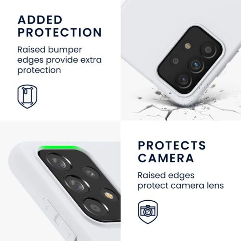 Laptop, Telefoane si Tablete - Telefoane mobile si accesorii - Accesorii Telefoane - Huse telefoane - Husa Kwmobile pentru Samsung Galaxy A52/Galaxy A52 5G/Galaxy A52s 5G, Silicon, Alb, 54346.48 - Infinity.ro