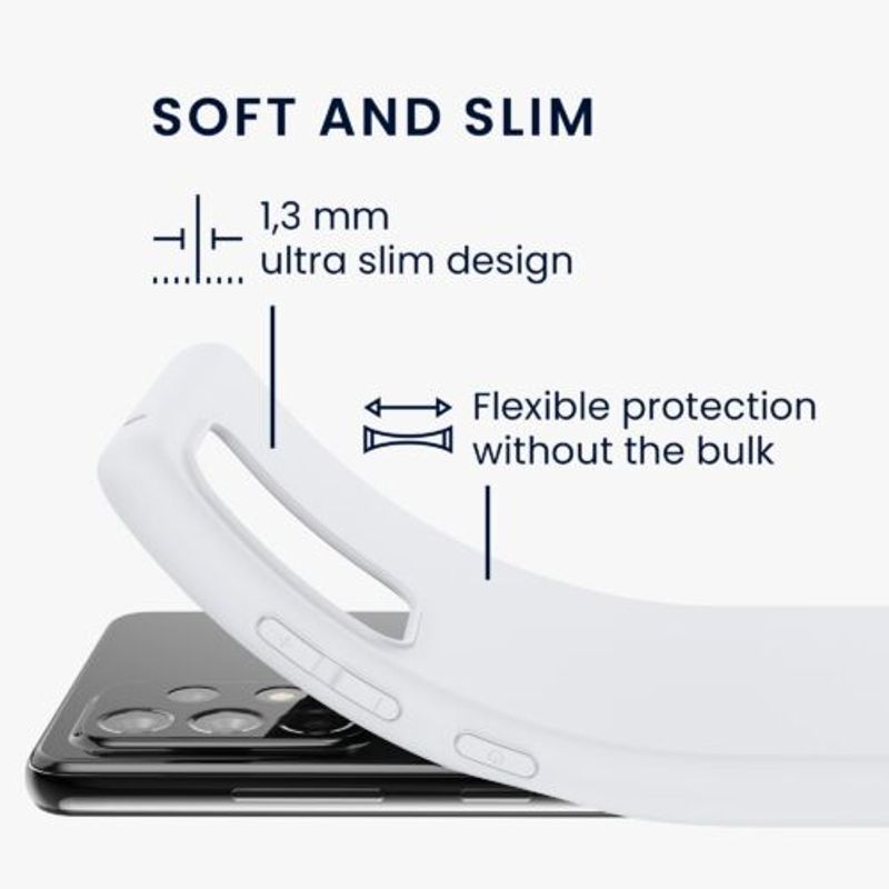 Laptop, Telefoane si Tablete - Telefoane mobile si accesorii - Accesorii Telefoane - Huse telefoane - Husa Kwmobile pentru Samsung Galaxy A52/Galaxy A52 5G/Galaxy A52s 5G, Silicon, Alb, 54346.48 - Infinity.ro