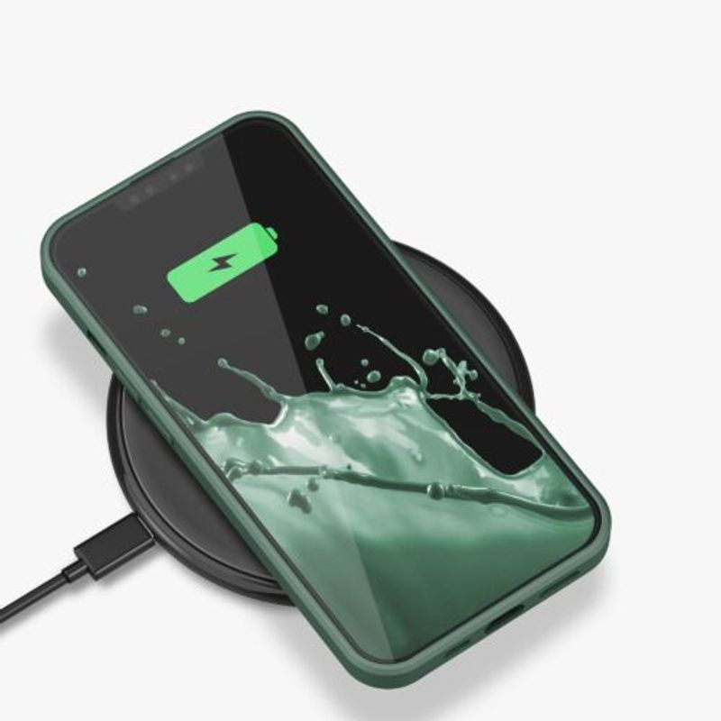 Laptop, Telefoane si Tablete - Telefoane mobile si accesorii - Accesorii Telefoane - Huse telefoane - Husa pentru iPhone 13, Silicon, Verde, 55948.166 - Infinity.ro