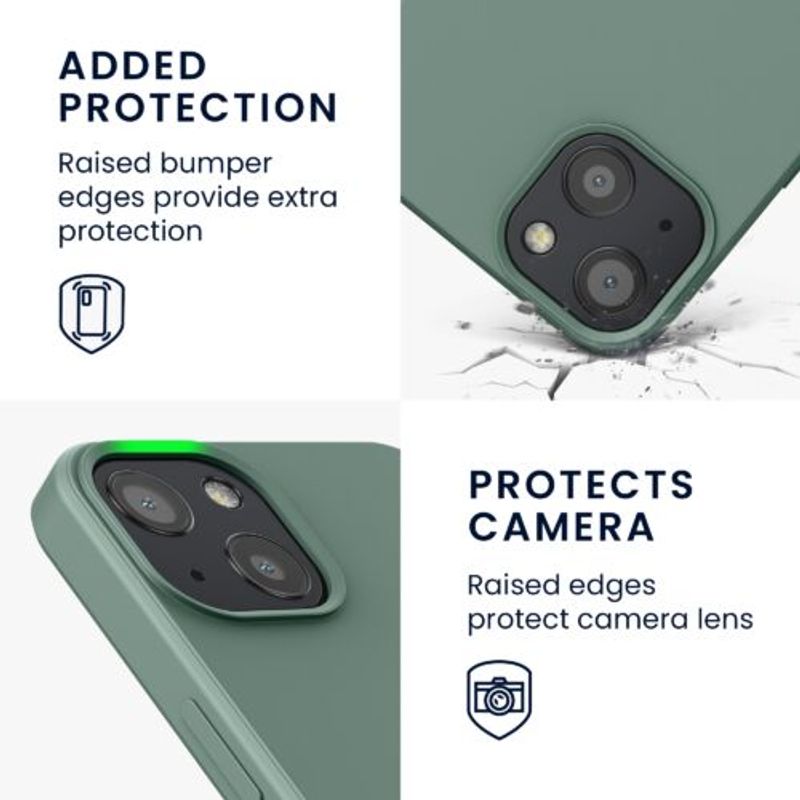 Laptop, Telefoane si Tablete - Telefoane mobile si accesorii - Accesorii Telefoane - Huse telefoane - Husa pentru iPhone 13, Silicon, Verde, 55948.166 - Infinity.ro