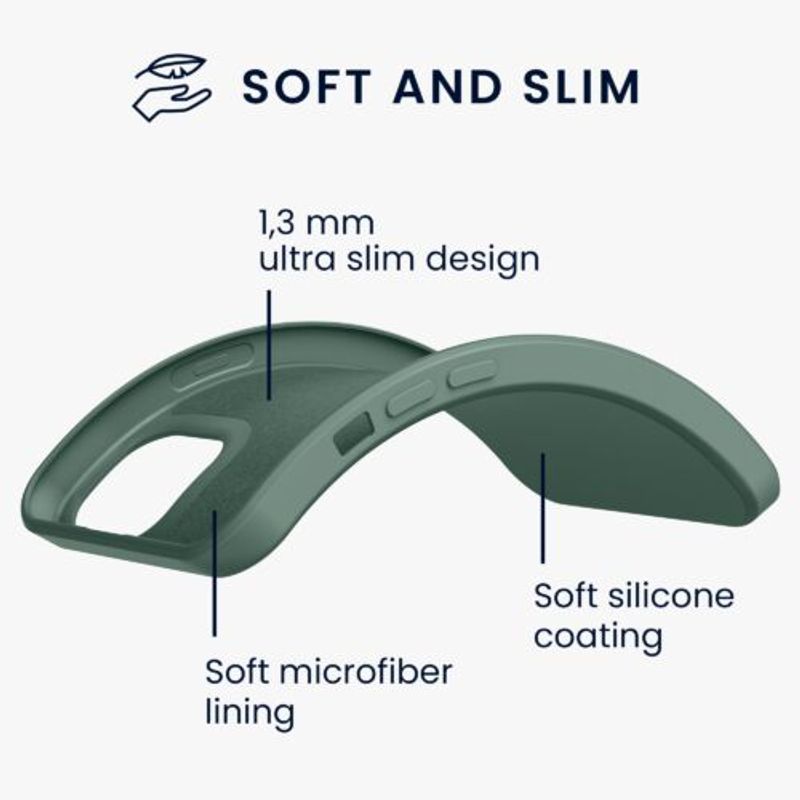 Laptop, Telefoane si Tablete - Telefoane mobile si accesorii - Accesorii Telefoane - Huse telefoane - Husa pentru iPhone 13, Silicon, Verde, 55948.166 - Infinity.ro