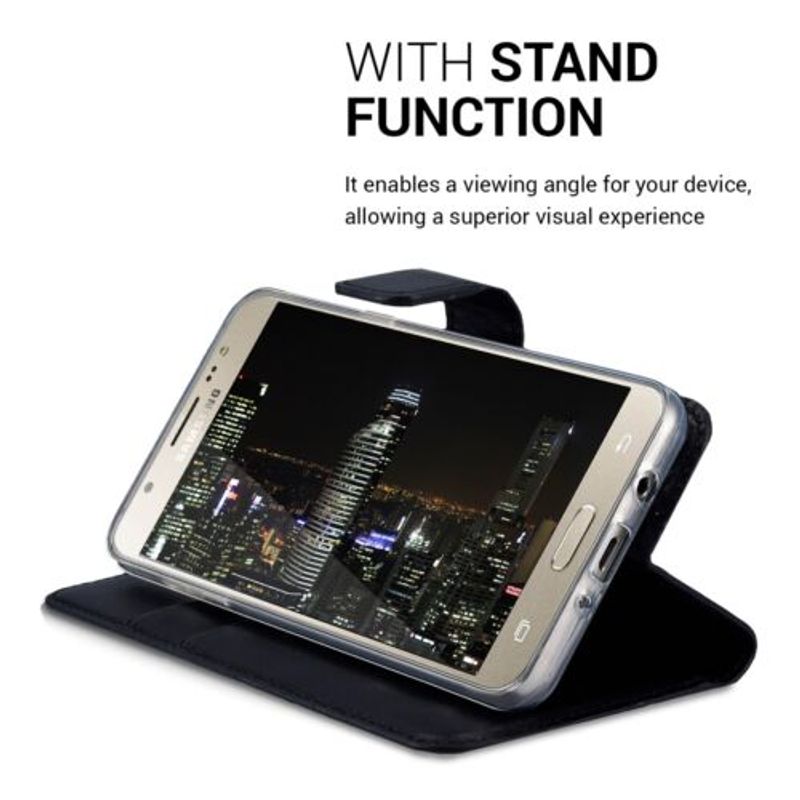 Laptop, Telefoane si Tablete - Telefoane mobile si accesorii - Accesorii Telefoane - Huse telefoane - Husa pentru Samsung Galaxy J5 (2016), Piele ecologica, Negru, 39806.01 - Infinity.ro