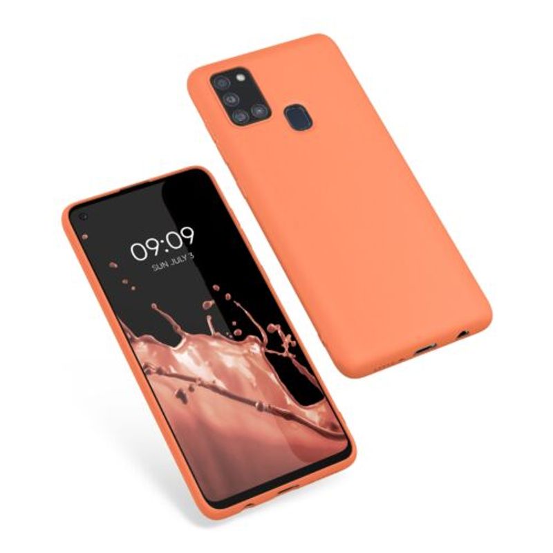 Laptop, Telefoane si Tablete - Telefoane mobile si accesorii - Accesorii Telefoane - Huse telefoane - Husa pentru Samsung Galaxy A21s, Silicon, Portocaliu, 52494.203 - Infinity.ro