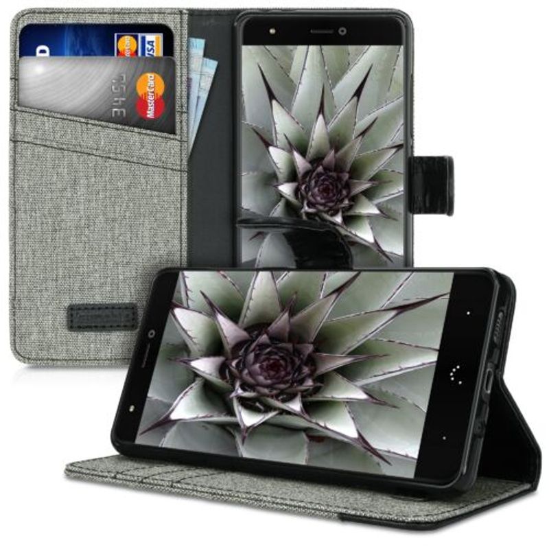 Laptop, Telefoane si Tablete - Telefoane mobile si accesorii - Accesorii Telefoane - Huse telefoane - Husa pentru BQ Aquaris X/Aquaris X Pro, Textil, Gri, 41833.01 - Infinity.ro