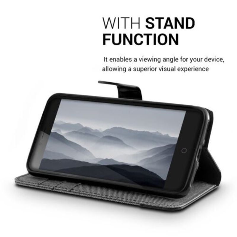 Laptop, Telefoane si Tablete - Telefoane mobile si accesorii - Accesorii Telefoane - Huse telefoane - Husa pentru ZTE Blade V7, Textil, Gri, 38682.22 - Infinity.ro