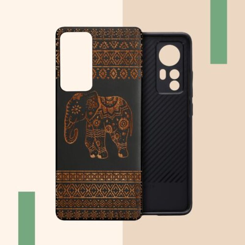 Laptop, Telefoane si Tablete - Telefoane mobile si accesorii - Accesorii Telefoane - Huse telefoane - Husa Kwmobile pentru Xiaomi 12/12X, Lemn, Maro/Negru, 56788.05 - Infinity.ro