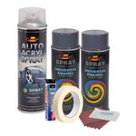 Auto si Moto/Piese auto si accesorii/Caroserie/Vopsele auto si accesorii - Kit complet reparatie si vopsire jante culoare gri inchis, v2 - Infinity.ro