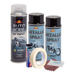 Auto si Moto - Piese auto si accesorii - Caroserie - Vopsele auto si accesorii - Kit complet reparatie si vopsire jante culoare negru metalizat, v2 - Infinity.ro