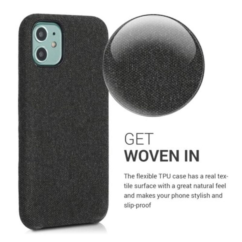 Laptop, Telefoane si Tablete - Telefoane mobile si accesorii - Accesorii Telefoane - Huse telefoane - Husa pentru Apple iPhone 11, Textil, Negru, 49805.01 - Infinity.ro