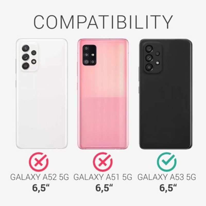 Laptop, Telefoane si Tablete - Telefoane mobile si accesorii - Accesorii Telefoane - Huse telefoane - Husa Kwmobile pentru Samsung Galaxy A53 5G, Silicon, Transparent/Rose Gold, 58800.02 - Infinity.ro