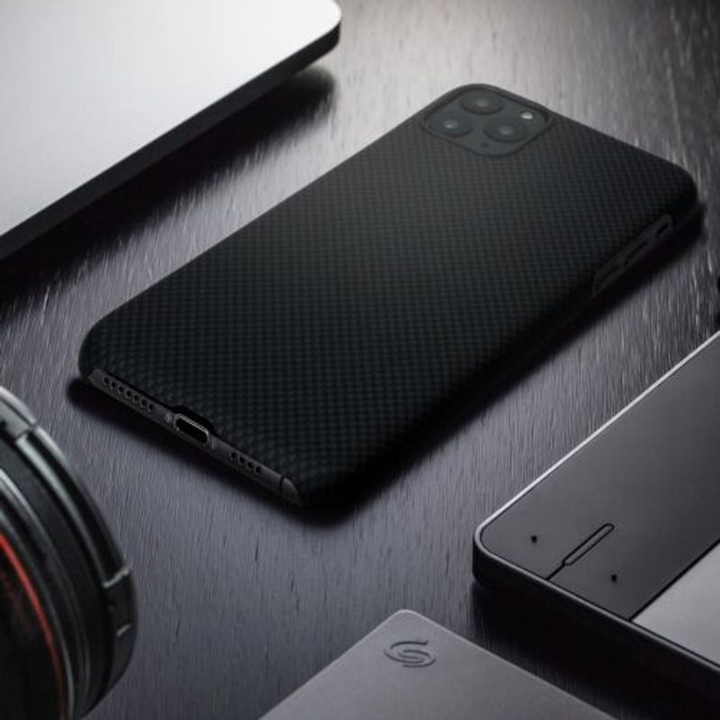 Laptop, Telefoane si Tablete - Telefoane mobile si accesorii - Accesorii Telefoane - Huse telefoane - Husa pentru Apple iPhone 11 Pro Max, Aramida, Negru, 49735.01 - Infinity.ro
