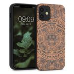 Laptop, Telefoane si Tablete - Telefoane mobile si accesorii - Accesorii Telefoane - Huse telefoane - Husa pentru Apple iPhone 12 Mini, Lemn, Maro, 52733.07, Kwmobile - Infinity.ro