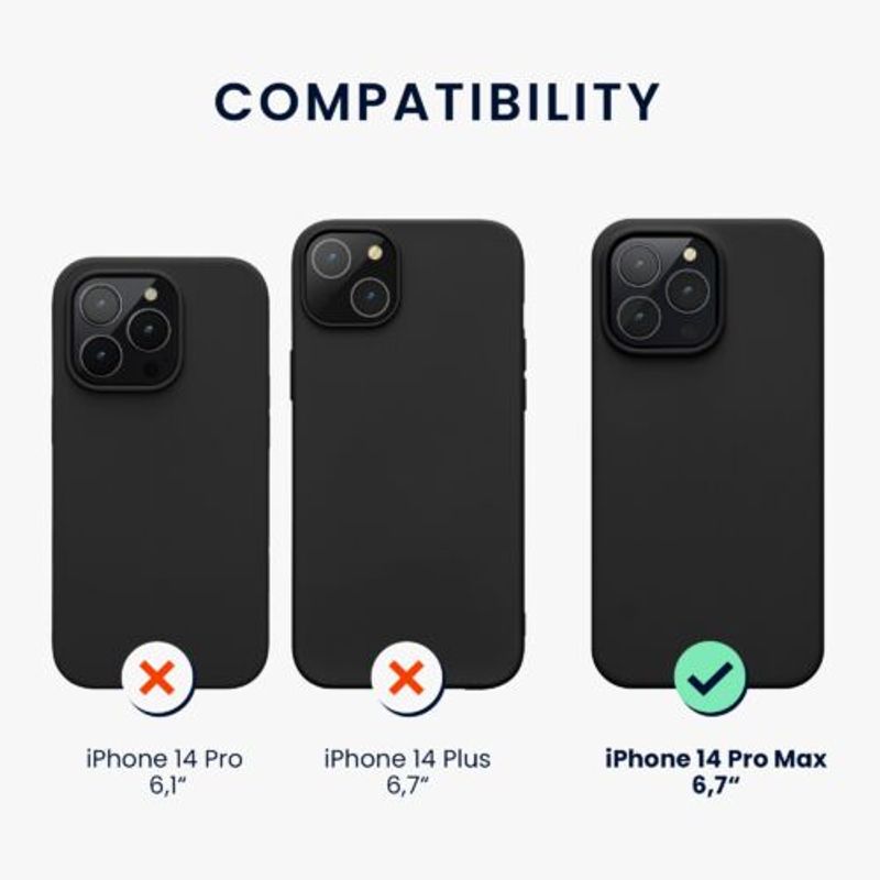 Laptop, Telefoane si Tablete - Telefoane mobile si accesorii - Accesorii Telefoane - Huse telefoane - Husa Kwmobile pentru Apple iPhone 14 Pro Max, Silicon, Negru, 59074.01 - Infinity.ro