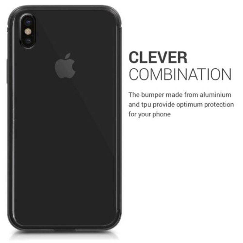 Laptop, Telefoane si Tablete - Telefoane mobile si accesorii - Accesorii Telefoane - Huse telefoane - Husa pentru Apple iPhone X/iPhone XS, Aluminiu, Negru, 43892.01 - Infinity.ro