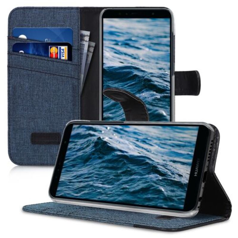 Laptop, Telefoane si Tablete - Telefoane mobile si accesorii - Accesorii Telefoane - Huse telefoane - Husa pentru Huawei Y6 (2018), Textil, Albastru, 44880.03 - Infinity.ro