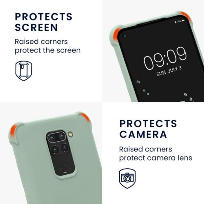 Laptop, Telefoane si Tablete - Telefoane mobile si accesorii - Accesorii Telefoane - Huse telefoane - Husa Kwmobile pentru Xiaomi Redmi Note 9, Silicon, Verde, 53147.172 - Infinity.ro