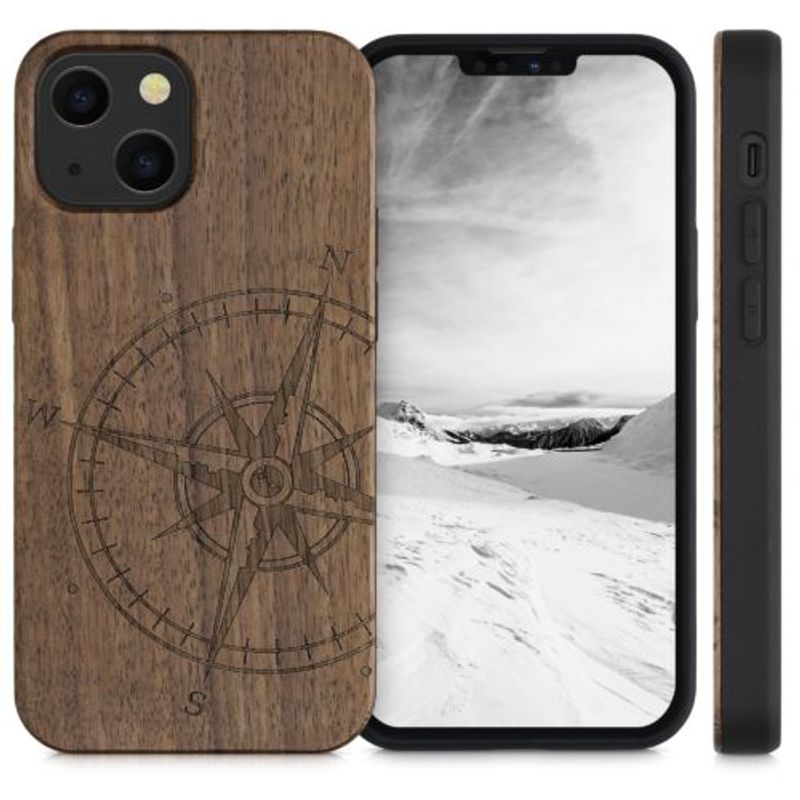 Laptop, Telefoane si Tablete - Telefoane mobile si accesorii - Accesorii Telefoane - Huse telefoane - Husa pentru iPhone 13 Mini, Lemn, Maro, 55936.01 - Infinity.ro