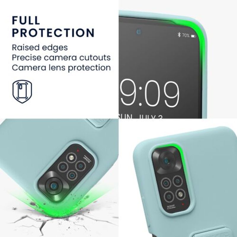 Laptop, Telefoane si Tablete - Telefoane mobile si accesorii - Accesorii Telefoane - Huse telefoane - Husa Kwmobile pentru Xiaomi Redmi Note 11/Redmi Note 11s, Silicon, Verde, 58266.71 - Infinity.ro
