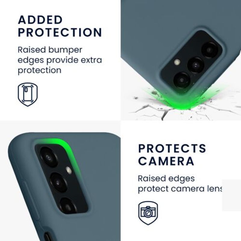 Laptop, Telefoane si Tablete - Telefoane mobile si accesorii - Accesorii Telefoane - Huse telefoane - Husa Kwmobile pentru Samsung Galaxy M23 5G, Silicon, Albastru, 57824.202 - Infinity.ro