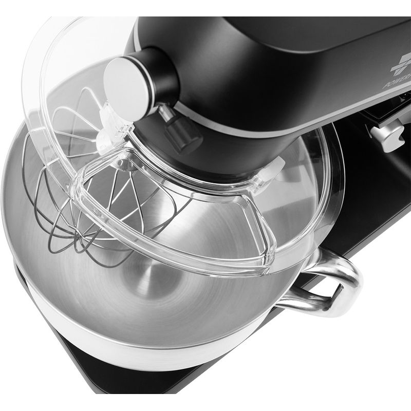 Electronice si Electrocasnice - Electrocasnice bucatarie - Mixere, tocatoare & roboti de bucatarie - Roboti de bucatarie - Robot de bucatarie ECG FORZA 6600 Metallo Nero, 1800 W, 6,5 litri, afisaj LED, sistem de amestecare planetar - Infinity.ro