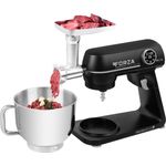 Electronice si Electrocasnice - Electrocasnice bucatarie - Mixere, tocatoare & roboti de bucatarie - Roboti de bucatarie - Robot de bucatarie ECG FORZA 6600 Metallo Nero, 1800 W, 6,5 litri, afisaj LED, sistem de amestecare planetar - Infinity.ro