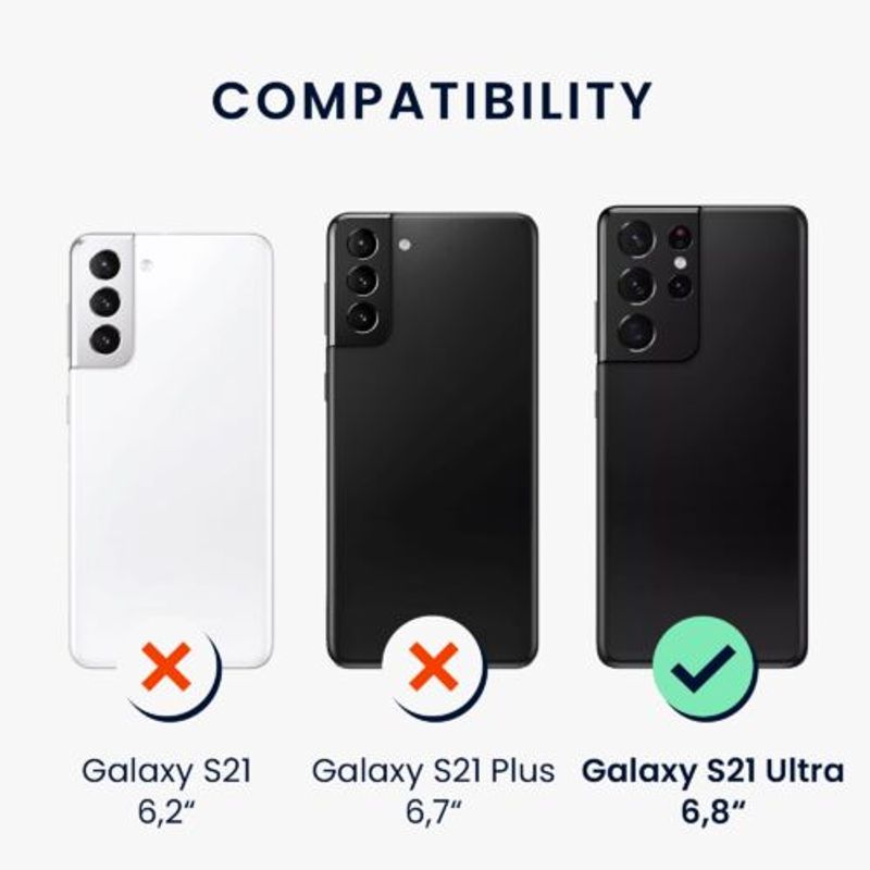 Laptop, Telefoane si Tablete - Telefoane mobile si accesorii - Accesorii Telefoane - Huse telefoane - Husa Kwmobile pentru Samsung Galaxy S21 Ultra, Silicon, Transparent, 57725.03 - Infinity.ro