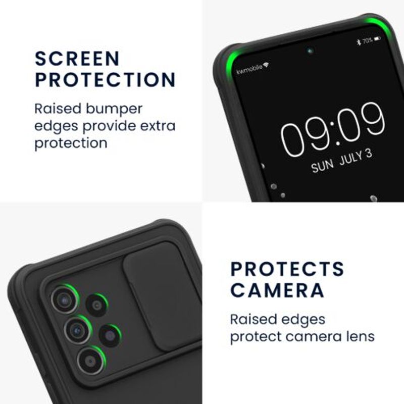 Laptop, Telefoane si Tablete - Telefoane mobile si accesorii - Accesorii Telefoane - Huse telefoane - Husa Kwmobile pentru Samsung Galaxy A52/Galaxy A52 5G/Galaxy A52s 5G, Silicon, Negru, 58682.01 - Infinity.ro