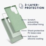 Laptop, Telefoane si Tablete - Telefoane mobile si accesorii - Accesorii Telefoane - Huse telefoane - Husa Kwmobile pentru Samsung Galaxy S22 Ultra, Silicon, Verde, 56765.172 - Infinity.ro