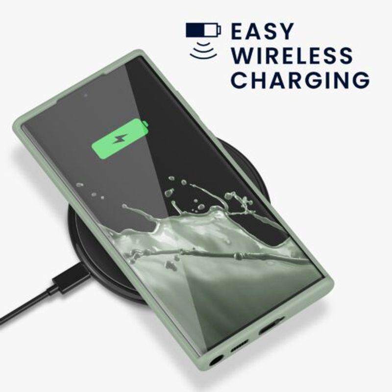 Laptop, Telefoane si Tablete - Telefoane mobile si accesorii - Accesorii Telefoane - Huse telefoane - Husa Kwmobile pentru Samsung Galaxy S22 Ultra, Silicon, Verde, 56765.172 - Infinity.ro