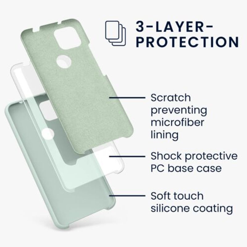 Laptop, Telefoane si Tablete - Telefoane mobile si accesorii - Accesorii Telefoane - Huse telefoane - Husa pentru Google Pixel 5a, Silicon, Verde, 55207.200, Kwmobile - Infinity.ro