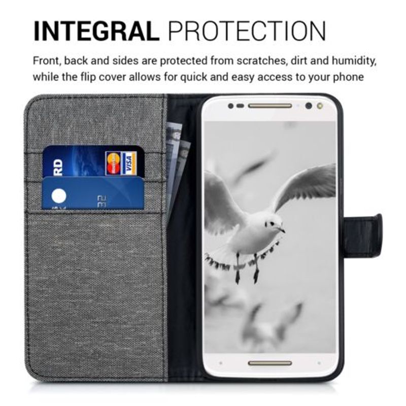 Laptop, Telefoane si Tablete - Telefoane mobile si accesorii - Accesorii Telefoane - Huse telefoane - Husa pentru Motorola Moto X Style, Textil, Gri, 38313.22 - Infinity.ro