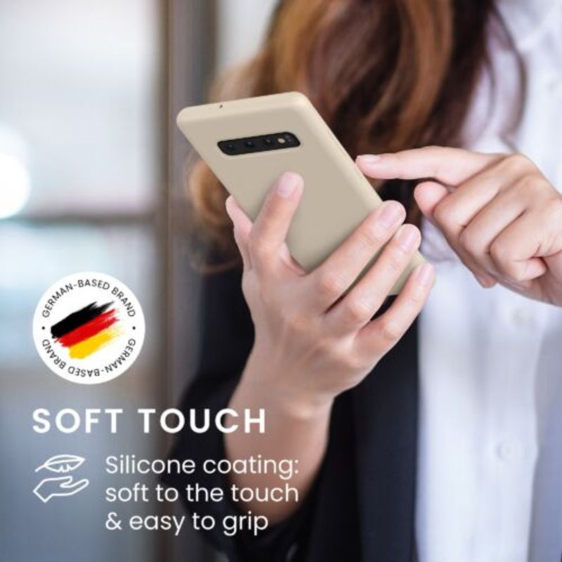 Laptop, Telefoane si Tablete - Telefoane mobile si accesorii - Accesorii Telefoane - Huse telefoane - Husa kwmobile pentru Samsung Galaxy S10 Plus, Silicon, Crem, 49028.125 - Infinity.ro