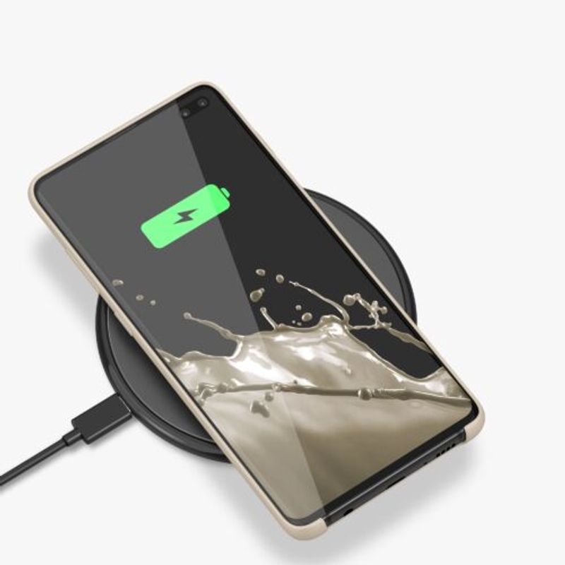 Laptop, Telefoane si Tablete - Telefoane mobile si accesorii - Accesorii Telefoane - Huse telefoane - Husa kwmobile pentru Samsung Galaxy S10 Plus, Silicon, Crem, 49028.125 - Infinity.ro