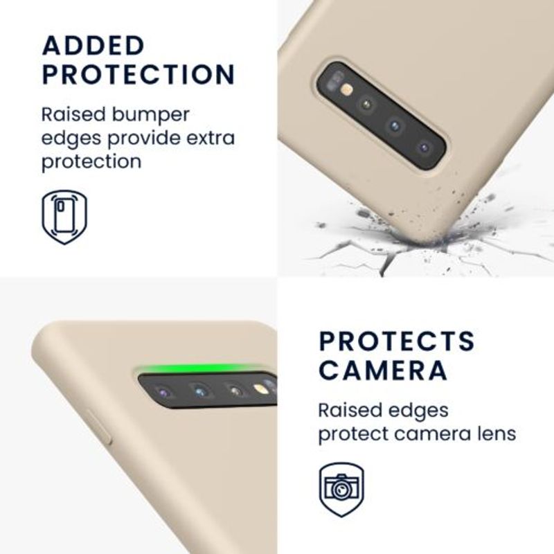 Laptop, Telefoane si Tablete - Telefoane mobile si accesorii - Accesorii Telefoane - Huse telefoane - Husa kwmobile pentru Samsung Galaxy S10 Plus, Silicon, Crem, 49028.125 - Infinity.ro