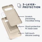 Laptop, Telefoane si Tablete - Telefoane mobile si accesorii - Accesorii Telefoane - Huse telefoane - Husa kwmobile pentru Samsung Galaxy S10 Plus, Silicon, Crem, 49028.125 - Infinity.ro