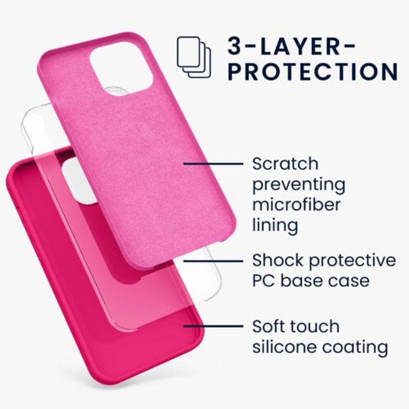 Laptop, Telefoane si Tablete - Telefoane mobile si accesorii - Accesorii Telefoane - Huse telefoane - Husa pentru iPhone 13 Pro Max, Silicon, Roz, 55881.77 - Infinity.ro