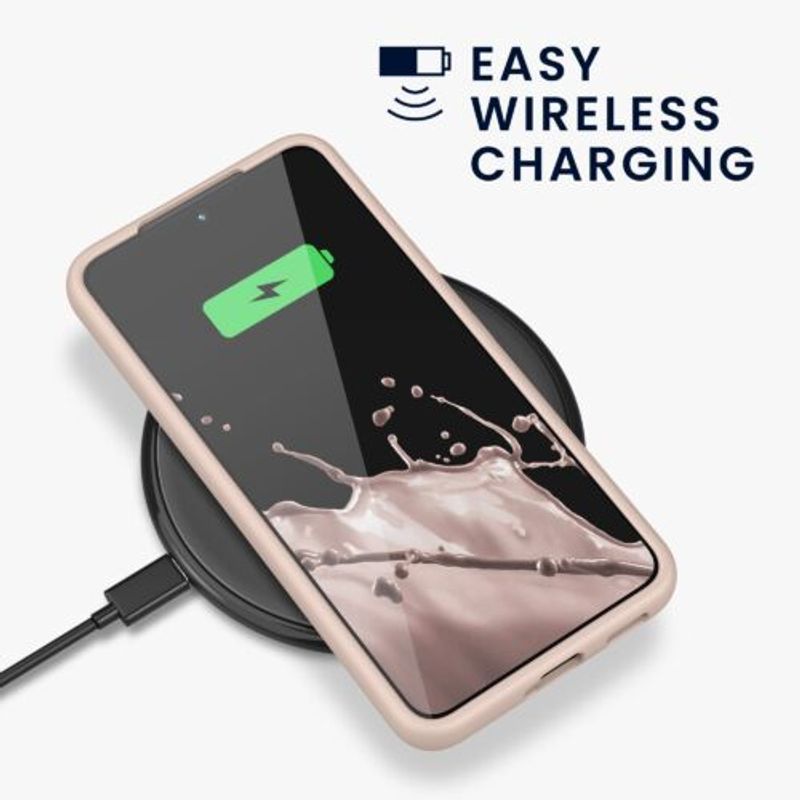 Laptop, Telefoane si Tablete - Telefoane mobile si accesorii - Accesorii Telefoane - Huse telefoane - Husa Kwmobile pentru Samsung Galaxy S22, Silicon, Crem, 56756.225 - Infinity.ro