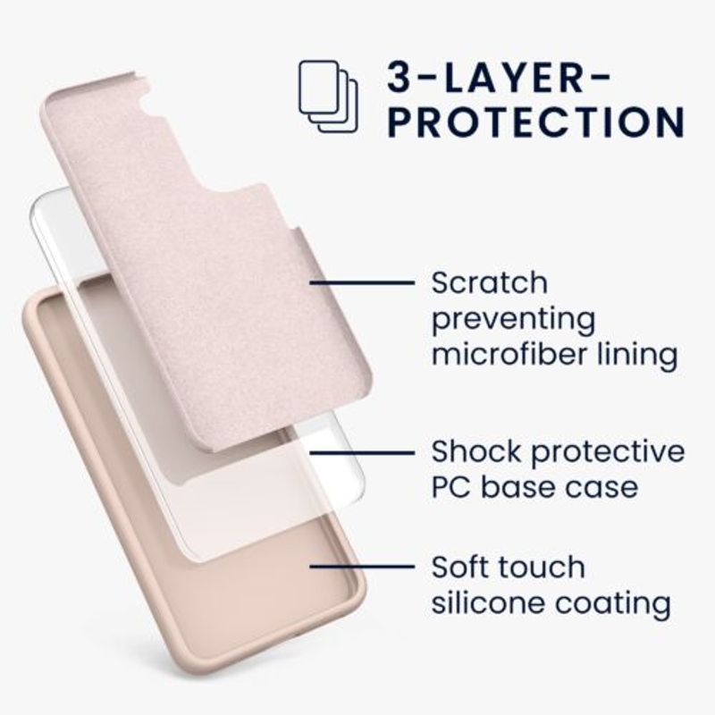 Laptop, Telefoane si Tablete - Telefoane mobile si accesorii - Accesorii Telefoane - Huse telefoane - Husa Kwmobile pentru Samsung Galaxy S22, Silicon, Crem, 56756.225 - Infinity.ro