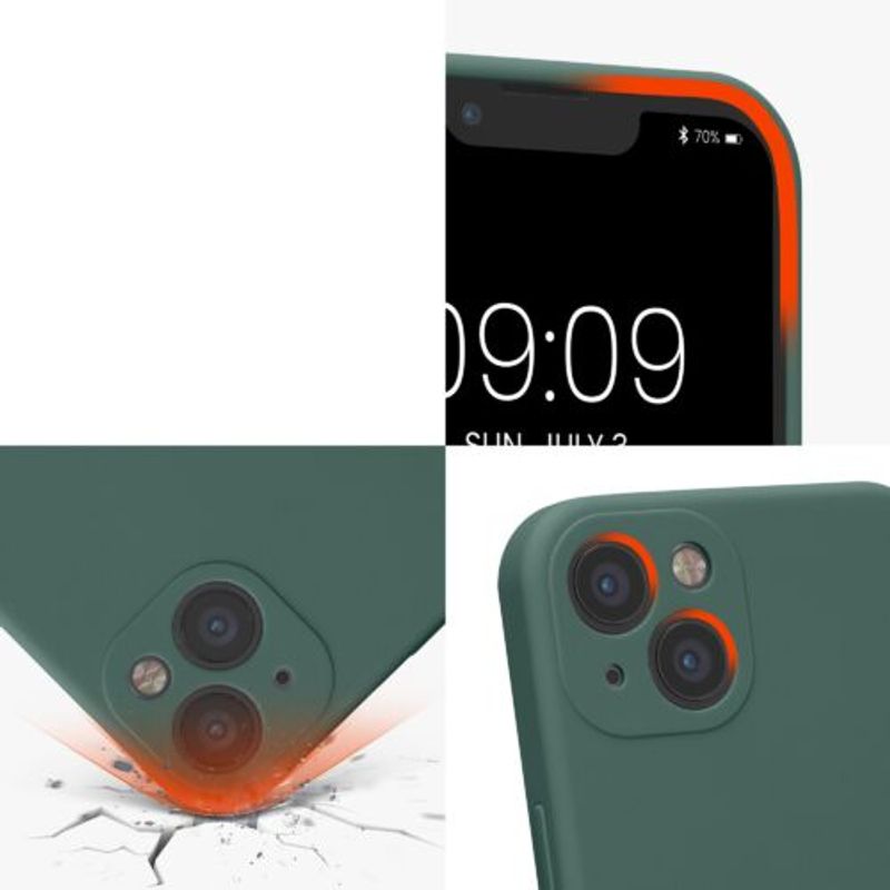 Laptop, Telefoane si Tablete - Telefoane mobile si accesorii - Accesorii Telefoane - Huse telefoane - Husa Kwmobile pentru Apple iPhone 13, Silicon, Verde, 59359.166 - Infinity.ro