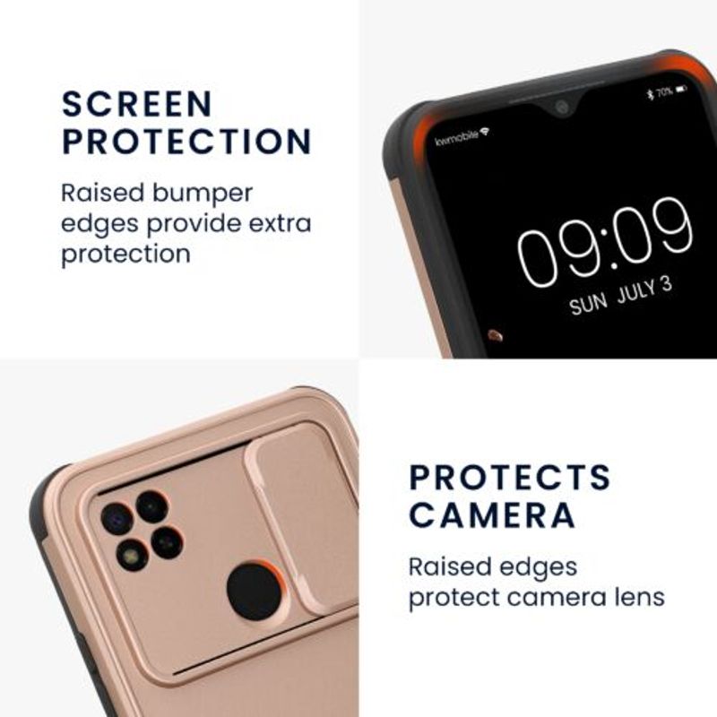 Laptop, Telefoane si Tablete - Telefoane mobile si accesorii - Accesorii Telefoane - Huse telefoane - Husa Kwmobile pentru Xiaomi Redmi 9C, Silicon, Rose Gold, 57391.31 - Infinity.ro