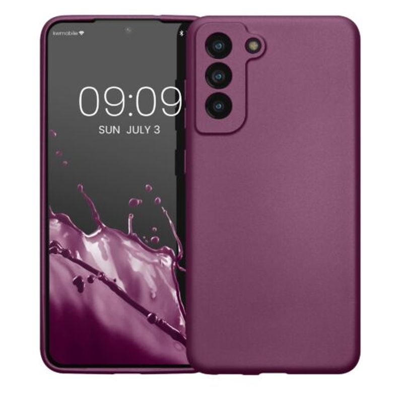 Laptop, Telefoane si Tablete - Telefoane mobile si accesorii - Accesorii Telefoane - Huse telefoane - Husa kwmobile pentru Samsung Galaxy S21 FE, Silicon, Mov, 55485.230 - Infinity.ro