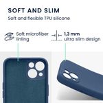 Laptop, Telefoane si Tablete - Telefoane mobile si accesorii - Accesorii Telefoane - Huse telefoane - Husa Kwmobile pentru Apple iPhone 13, Silicon, Albastru, 58954.116 - Infinity.ro