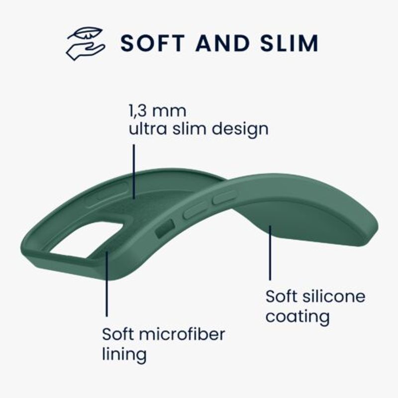 Laptop, Telefoane si Tablete - Telefoane mobile si accesorii - Accesorii Telefoane - Huse telefoane - Husa pentru Apple iPhone 13 Mini, Silicon, Verde, 55931.166, Kwmobile - Infinity.ro