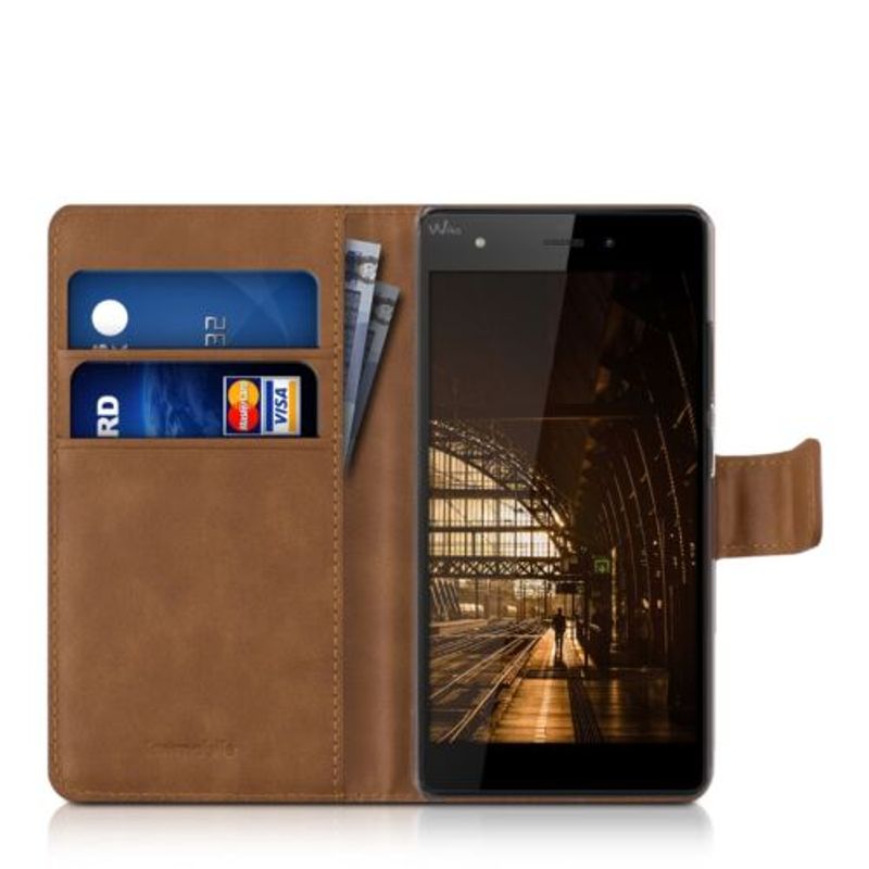 Laptop, Telefoane si Tablete - Telefoane mobile si accesorii - Accesorii Telefoane - Huse telefoane - Husa pentru Wiko Pulp, Piele ecologica, Maro, 36145.83 - Infinity.ro