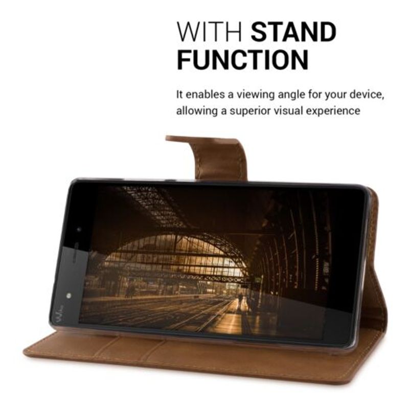 Laptop, Telefoane si Tablete - Telefoane mobile si accesorii - Accesorii Telefoane - Huse telefoane - Husa pentru Wiko Pulp, Piele ecologica, Maro, 36145.83 - Infinity.ro