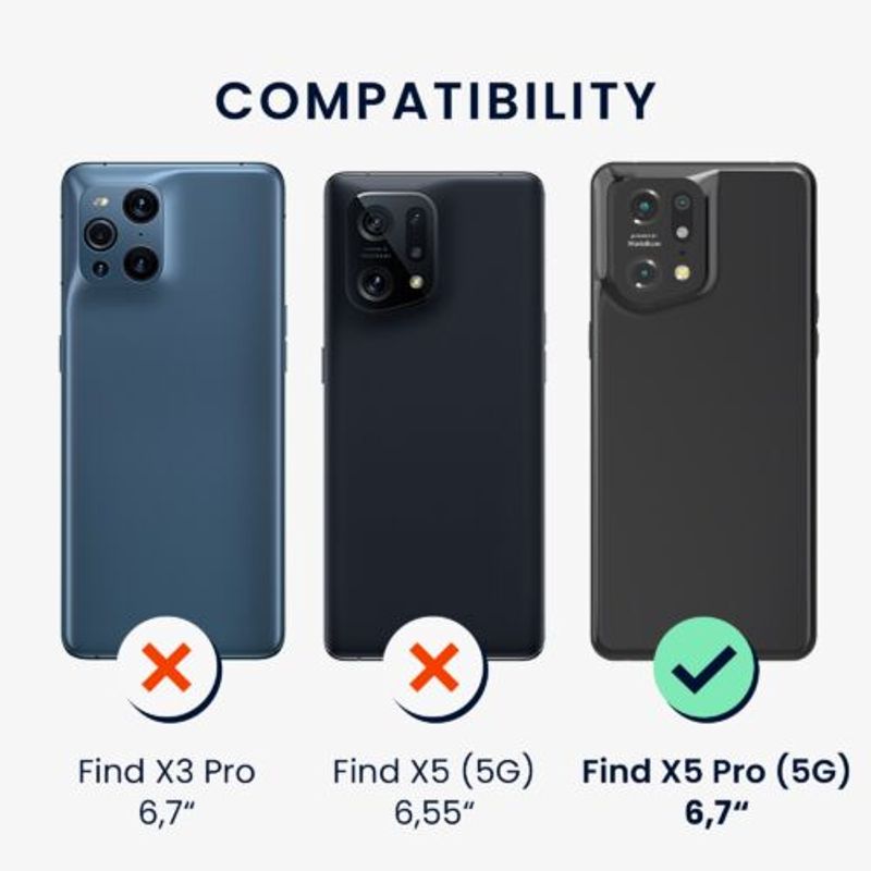 Laptop, Telefoane si Tablete - Telefoane mobile si accesorii - Accesorii Telefoane - Huse telefoane - Husa Kwmobile pentru OPPO Find X5 Pro, Silicon, Negru, 57631.47 - Infinity.ro