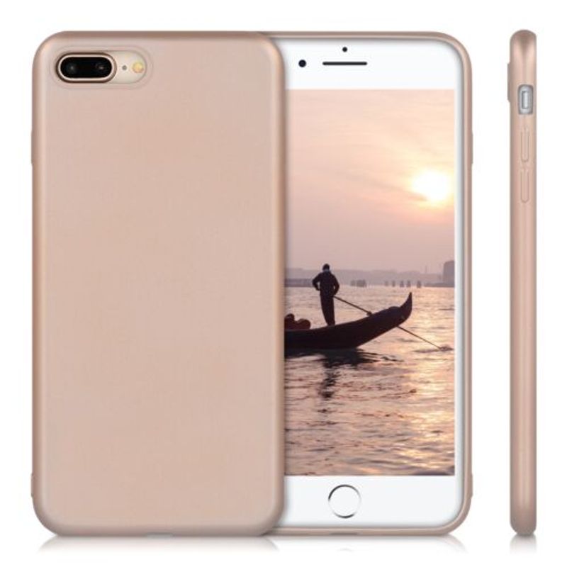 Laptop, Telefoane si Tablete - Telefoane mobile si accesorii - Accesorii Telefoane - Huse telefoane - Husa pentru Apple iPhone 8 Plus/iPhone 7 Plus, Silicon, Rose Gold, 40351.81 - Infinity.ro